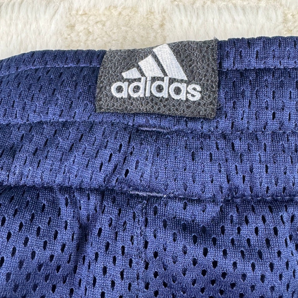 Adidas‎ Basketball Mesh Pants XL 4XO Navy Blue White Stripe Athletic Drawstring - Picture 10 of 12